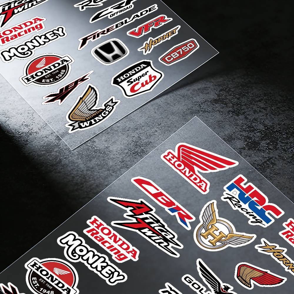 FOR HONDA HRC H WING Waterproof Reflective Motorbike Stickers Easy Peel Removable Decals for Motorcycle CarOW3