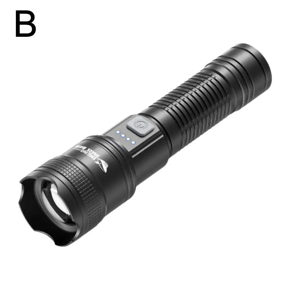 High Power Strong Light Long Range Flashlight 3 Gear Outdoor Bright High-lighted Super Flashlight Telescopic Torch Zoom J1J3