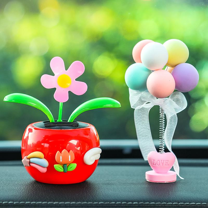 Качающийся подсолнух - Автомобильное украшение - Устойчивая к высоким температурам отделка салона