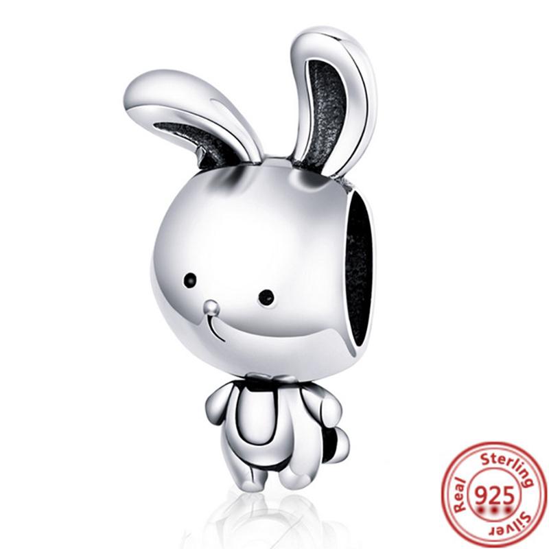 925 медь Милая серия животных Кошка Собака Слон Единорог Птица Подвеска Бусины удачи Подходят для оригинального браслета с шармами Pantaro DIY Циркон