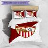 Sevilla FC Printed 3PCS Bedding Set Breathable Duvet Cover with Pillowcases Decorative Bed Linen for Bedroom Home