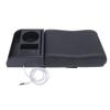 Center Console Armrest Box Cover Adjustable Length with USB Charging Port Cup Holder Universal Fit
