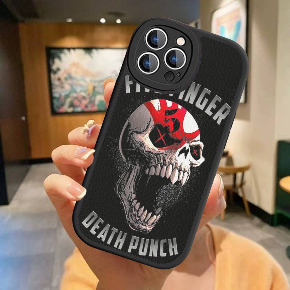 Popular Band F-Five Finger Death Punch For IPhone 16 15 14 13 12 11 Pro Max Plus Shockproof Leather Soft Phone Cover