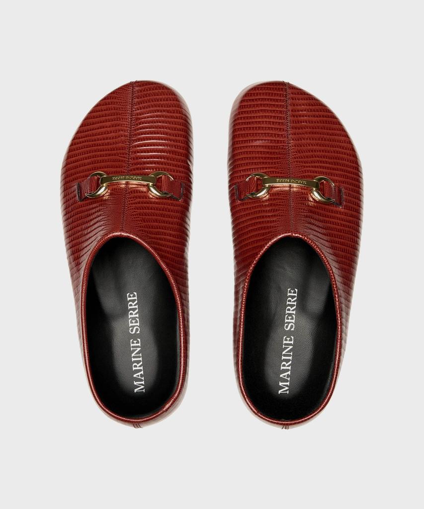 Marine Serre (M) Lizard Printed Leather Ms Slip Red Lizard Printed Leather Ms Slip Rd10 Red