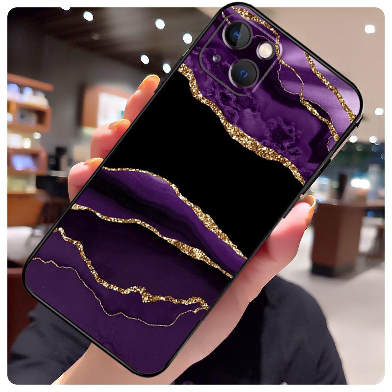 Чехол с рисунком из бирюзово-синего золотого агата и мрамора для iPhone 14 Pro Max 16 15 11 12 13 17 Pro Max mini 15 16 Plus 16e 17 Air Чехол для телефона