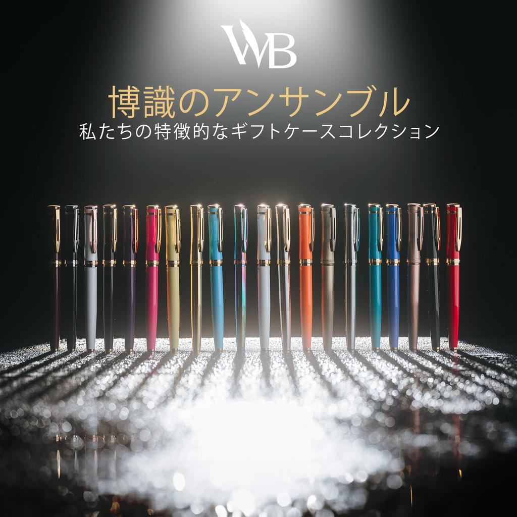 Wordsworth Black Fountain Pen Medium 24 Ink Cartridges and Ink Refill Gift Smooth Writing Pen Unisex & Set, Point, Converter, Case, Journaling,