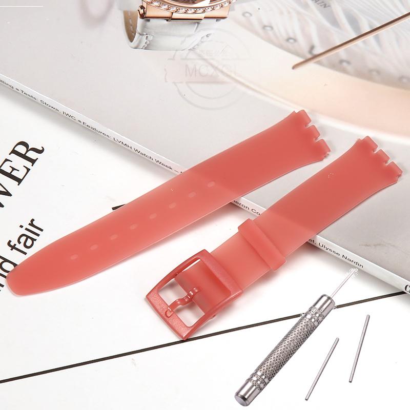 Силиконовый Ремешок Для Swatch SFS103 SFV107 SFN120 SFK397 SFK360 SFK361 Браслет для Часов 16мм Женский Водонепроницаемый Аксессуары для Часов