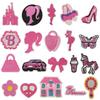 Pink Cartoon Girl Cloth Sticker Doll Computer Embroidery Label Clothing Accessories Cloth Embroidery Hole Patch