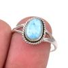 Natural Republic Larimar Gemstone Handmade 925 Sterling Silver Ring Size 8 N2g91