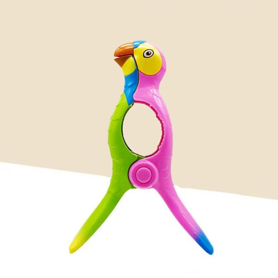 2 шт. Зажимы для одежды Большое зажимное усилие Многоразовые большие челюсти Мультяшная форма Маленькая фиксация зубов Полотенце Утолщенные домашние зажимы для проветривания носков Пляжный аксессуар