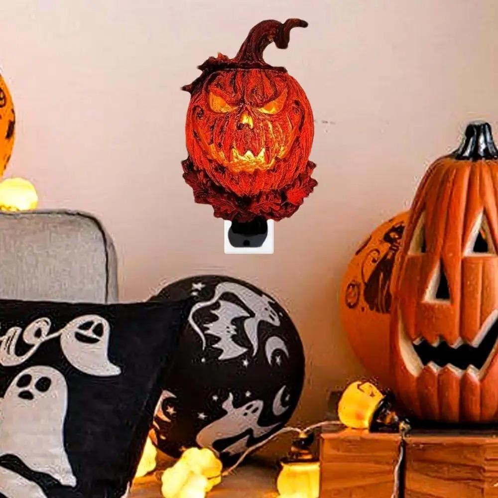 Indoor Decorations Ghost Flickering Nightlight Halloween Lighting Plug In Night Light LED Faux Fire Ghost Lamp