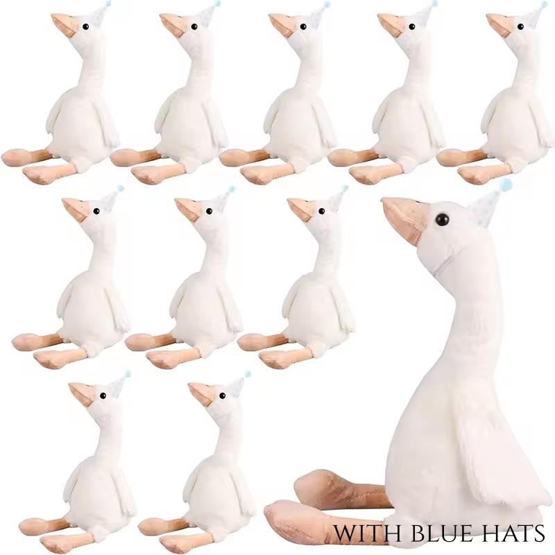 6-12PCS One Silly Goose Party Favors 9.8IN Goose Stuffed Animal Plush Toy for Birthday Decoration Baby Shower Party Gifts