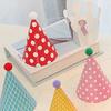 11Pcs/Bag Happy Birthday Party Hats Polka Dot DIY Handmade Cap Crown for kids Birthday Party Photo Props Baby Shower Decoration