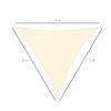 Large Triangular Shade Sail 3 X 3 X 3 M High Density Polyethylene UV Resistant Cream Color