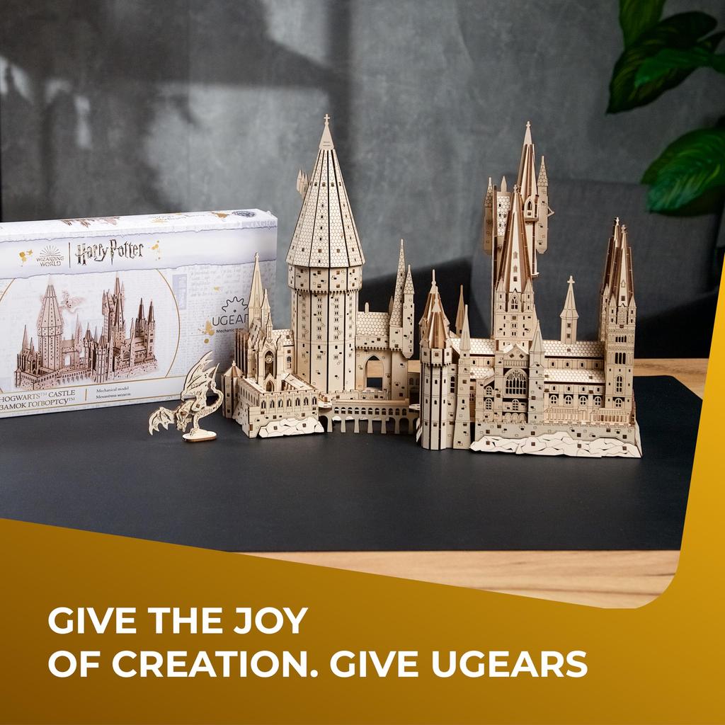Ugears Гарри Поттер Замок Хогвартс 70256 Деревянный 3D-пазл для взрослых без клея или инструментов, Требуется, Пазл,