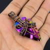 Peacock Aura Druzy Jewelry, 999 Copper Wire Wrapped Pendant Handmade Gemstone Jewelry, Gifts For Wife Brand New Pendant