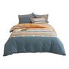 Yiyiai 100% Cotton Brushed Striped Bedding Set