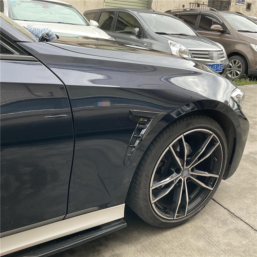 Глянцевый черный накладка на крыло автомобиля, воздухозаборник, спортивный стиль