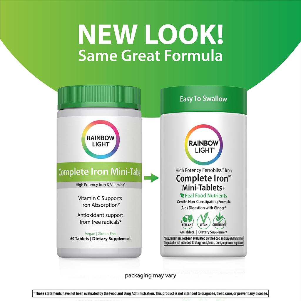 Rainbow Light, Complete Iron™ Mini Tablets+, 60 Tablets