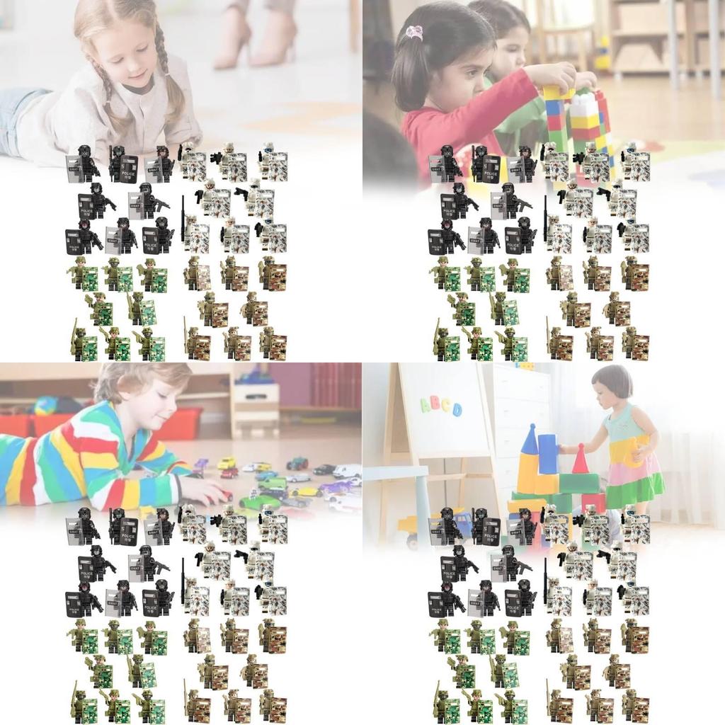 Совместимые военные фигурки, полиция, призрак, спецназ, строительные игрушки для детей