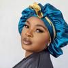 Long Tie Satin Hat Woman Fashion Sleeping Hair Bonnet Double Layer Braids Bonnets