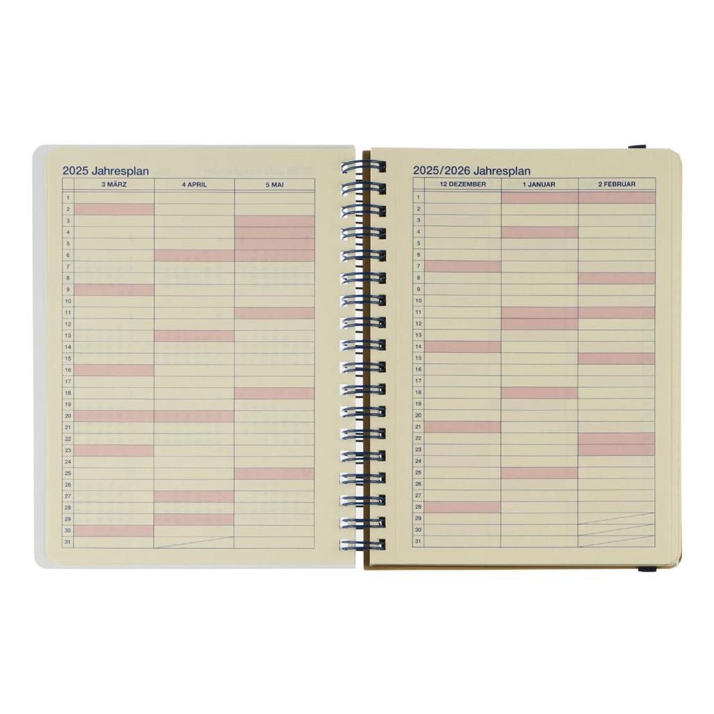 Delfonics Planner 2025-2026 Edition (Starting March 2025) Rollbahn Moji L Monthly Planner (Lemon)