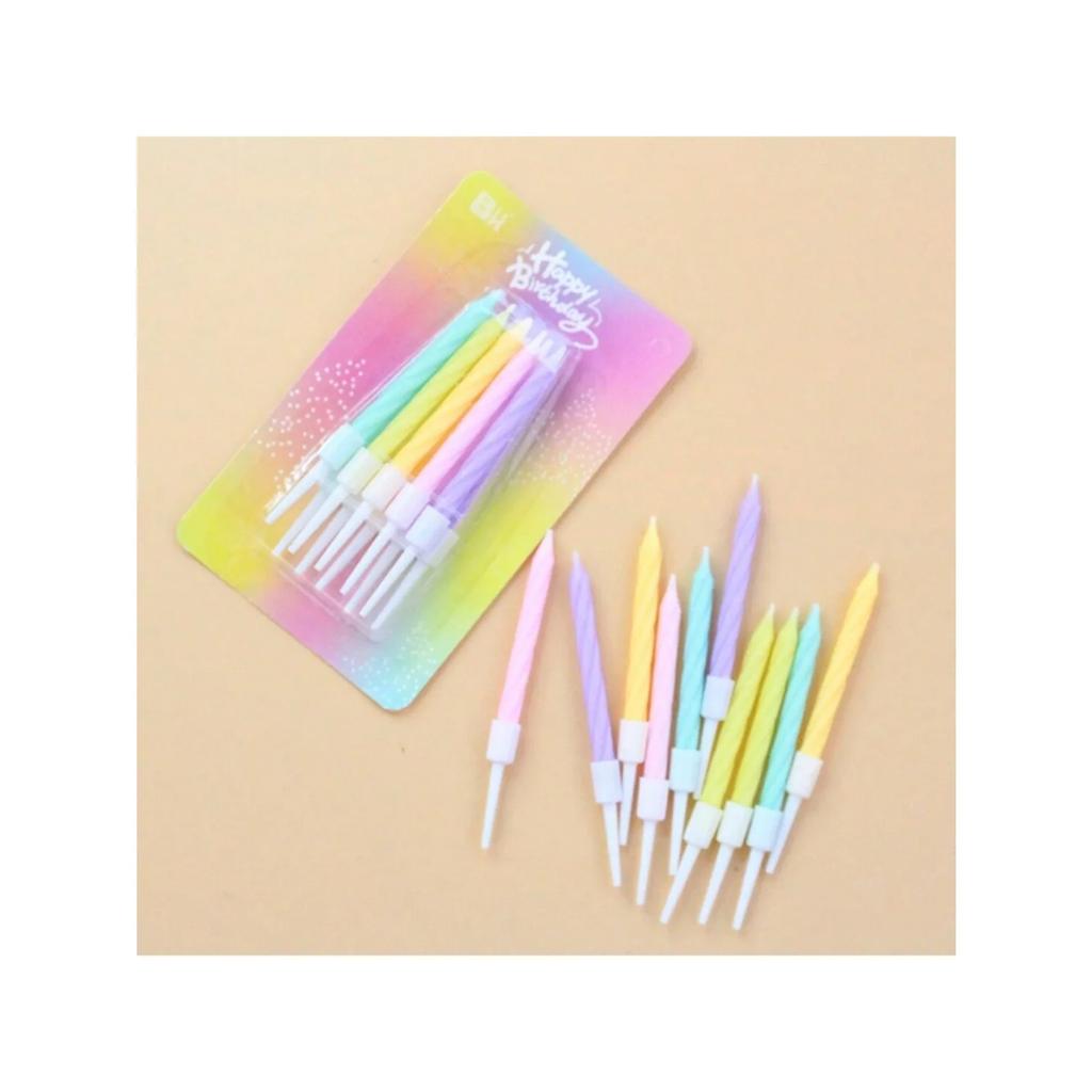 10 шт. Градиентные свечи для торта на день рождения Идеальные рождественские свадебные тематические вечеринки Украшения для торта на день рождения