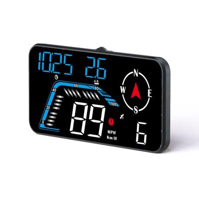 Wiiyii HUD-дисплей для автомобиля с GPS-скоростью и другими данными Функции напоминания об усталости вождения и превышении скорости Подходит для всех Нет проблем с совместимостью