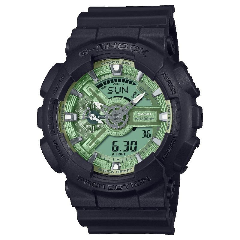 Casio Мужские часы G-SHOCK из смолы, водонепроницаемые 200 м, цифровые, ударопрочные, кварцевые GA-110CD-1A3