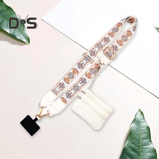 Phone Strap Neck Phone String with Zipper Wallet Pouch Shoulder Strap Purse Badge Holder for Travel Outdoor Grocery Shopping