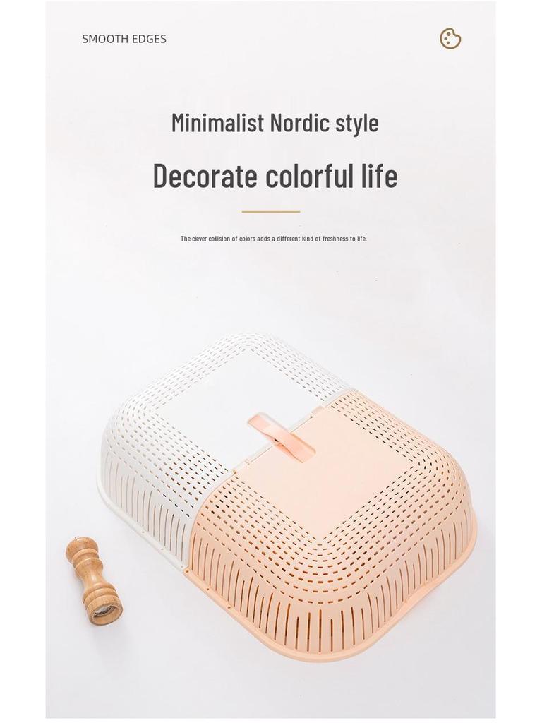 Складная Дышащая Прямоугольная Пыленепроницаемая Крышка для Блюд - Защита от Мух, Большой и Маленький Размеры