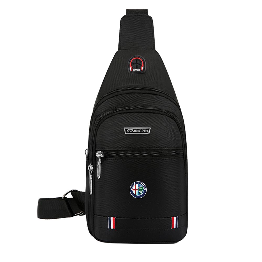 YYCE3 Waterproof Chest Bag Crossbody Pack Single Shoulder Backpack For Alfa Romeo Sportiva 159 Giulietta 147 Stelvio Logo Accessories