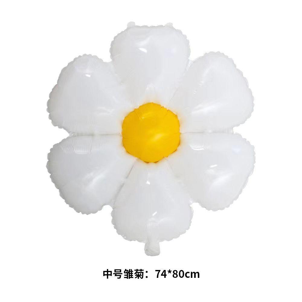 Egg Flower Sunflower Balloon Large Medium Small Daisy Flower Smiley Face Decoration Aluminum Film Balloon