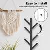 Wall Mounted Coat Rack Metal Vertical Hat Rack Multipurpose Clothes Hanger Rack Home Living Room Storage Rack Easy to Install