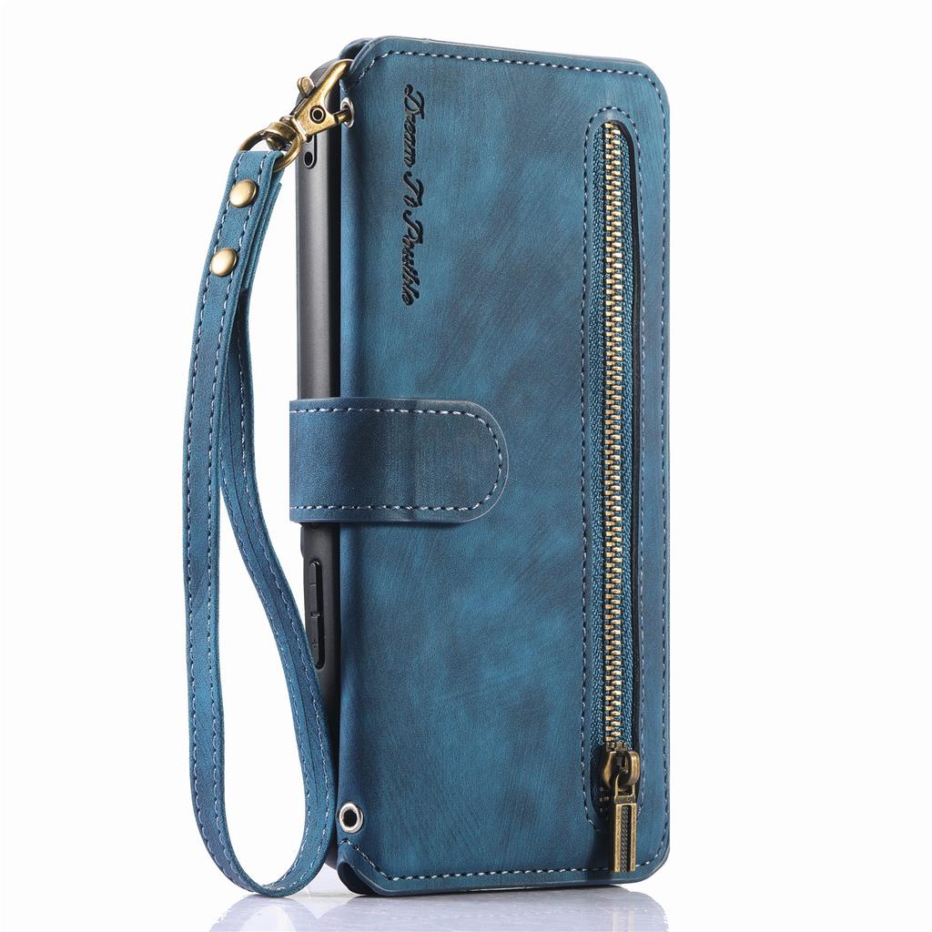 3-in-1 Luxury Leather Wallet Case for Samsung A13/A14/A15/A17...S21/S22/S23...w/ Stand, Shockproof, RFID, Multi-Slot & Zipper