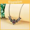 Inspired Vampire Hollow Bat Necklace With Faux Ruby Alloy Chain Halloween For