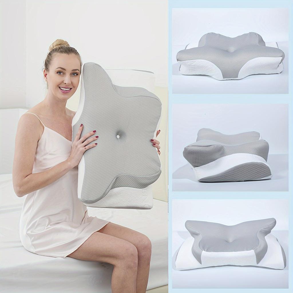 Memory Foam Pillows Butterfly Shaped Relaxing Cervical Slow Rebound Neck Pillow Pain Relief Sleeping Orthopedic Pillow Beding