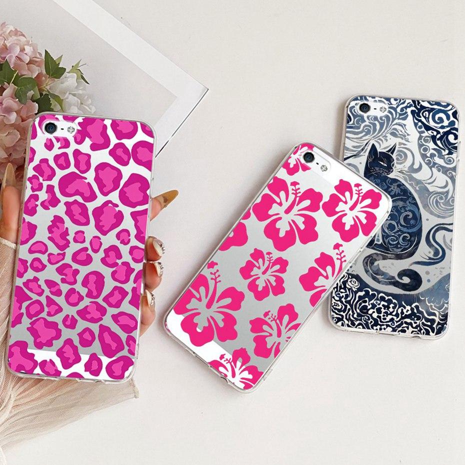 Clear TPU Case For iPhone 5 5s SE (2016) 4 4s Newest Style Phone Cases For iPhone4 4s iPhone5 5s Soft Silicone Covers Bumpers