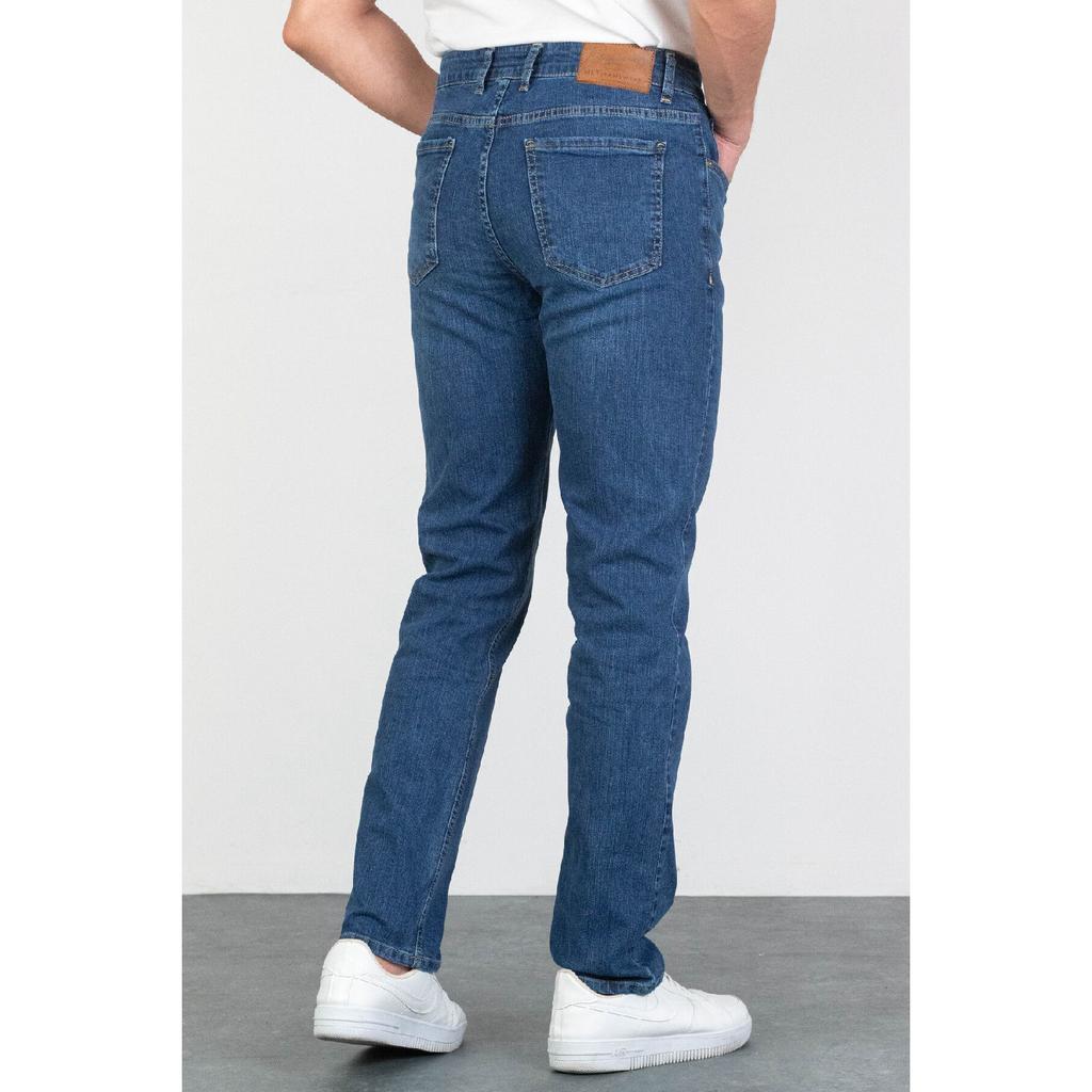 Мужские голубые джинсы стандартного кроя с гибкими джинсами из лайкры и джинсовыми брюками Hlthe001975