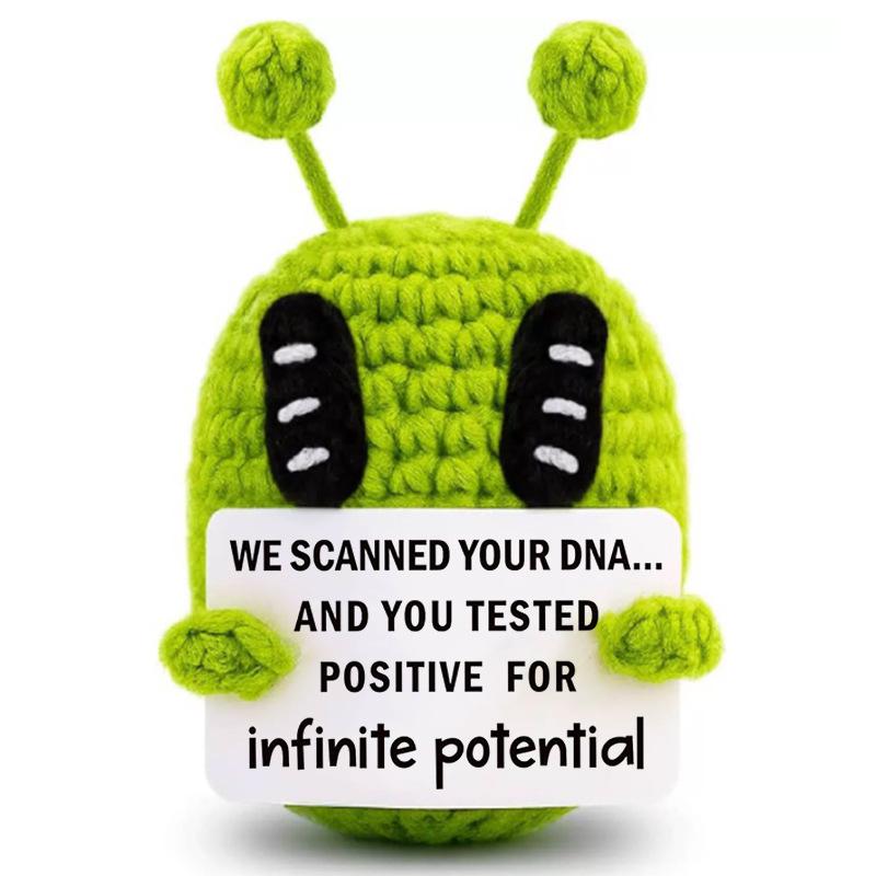 Funny Crochet Avocado Handmade Ornaments Emotional Support With Card Desktop Ornament Handmade Knitte Avocado Gift Home Decor