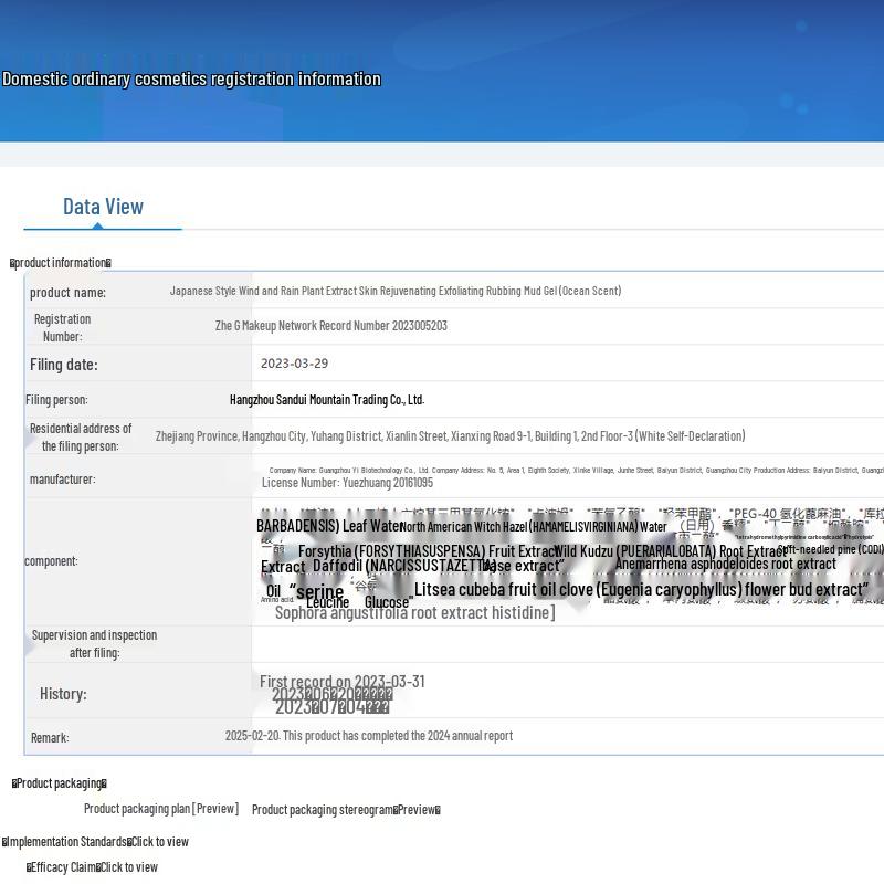 Hefengyu Отшелушивающий гель с растительными экстрактами