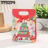 WTEMPO 12PCS, Birthday Gift Bags, Printed Flip Cover Handbags, Creative Bow Gift Bags, Small Presents Souvenir Bags
