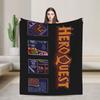 Heroquest Ролевая игра 90-х RPG Вязаные одеяла Фланелевые Игровые Теплые пледы для постельного белья Пледы Одеяло Портативный