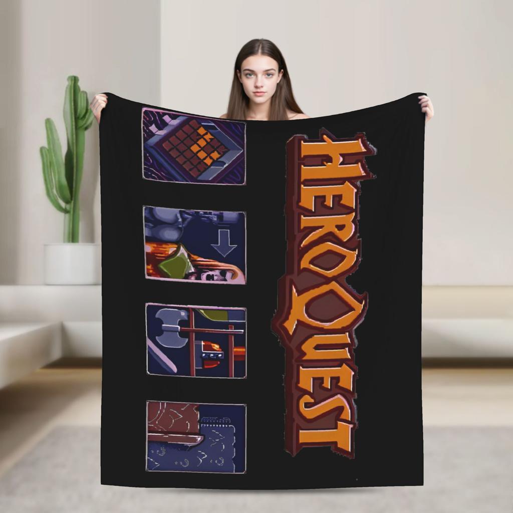 Heroquest Ролевая игра 90-х RPG Вязаные одеяла Фланелевые Игровые Теплые пледы для постельного белья Пледы Одеяло Портативный