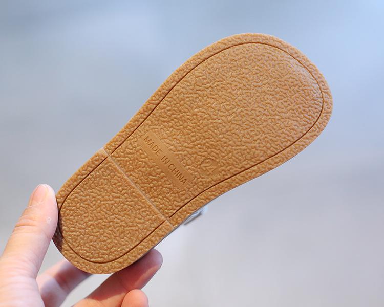 Детские туфли из кожи на липучках в стиле ретро — весна 2022 г. Туфли принцессы для девочек в модном черном цвете