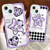 For iPhone 16 Pro Max 15 14 13 Pro Max Samsung S23 FE S24 Plus S24 Ultra A25 A34 A54 Cartoon Butterfly Ballon Dogs Full Camera Protection Clear Case
