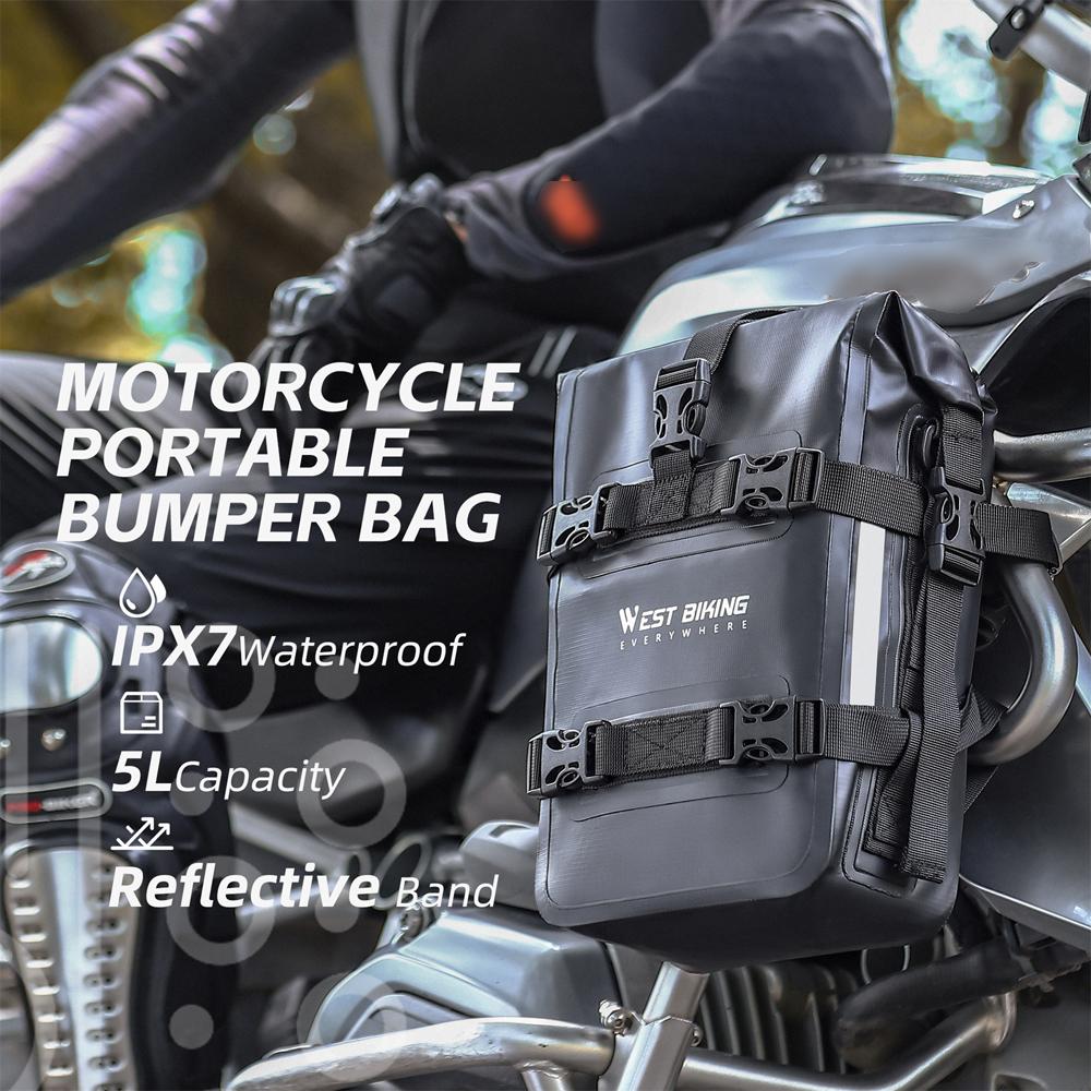 Motorcycle Bumpers Bag Waterproof 5L Motorcycle Side Frame Bag Motorcycle CrashBar Bag Universal