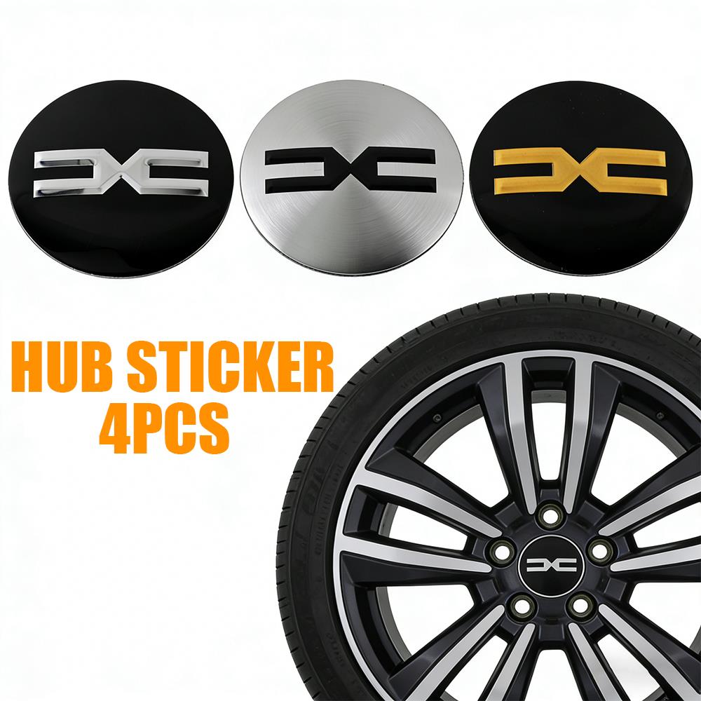 ABAH1 3D Car Wheel Center Hub Caps Sticker Auto Emblem Wheel Center Cap For Dacia Duster Logan Dokker Lodgy 2 Sandero MK2 Stepway Mcv