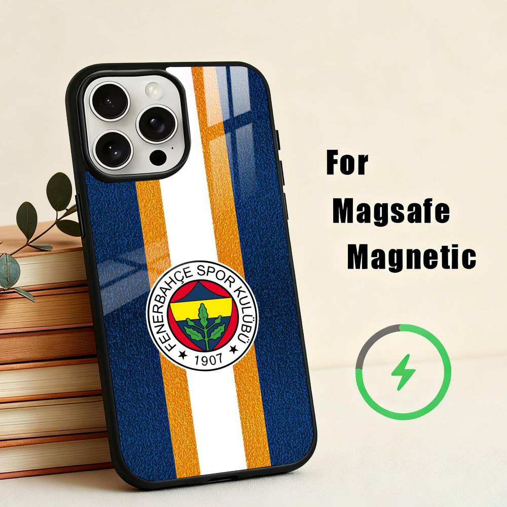 Крутой чехол для телефона с узором Т-Турция-Y Фенербахче-Э-N Для iPhone 17, 16, 15, 14, 13, 12, 11 Plus, С крышкой для магнитной беспроводной зарядки