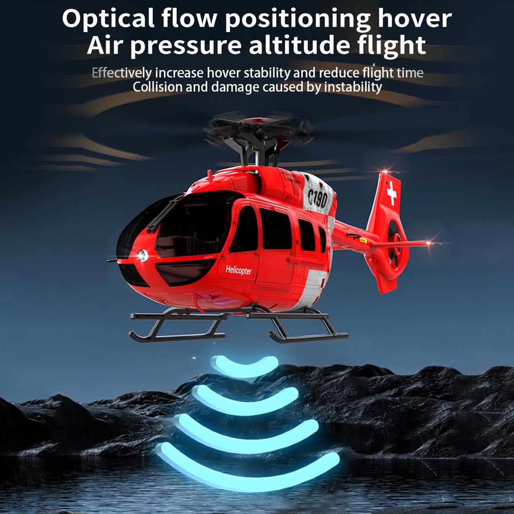 Remote Control Helicopter with Dual Brushless Motor 2.4GHz 4CH Single Propeller Six   Gyroscope Stabilization RC Helicopter